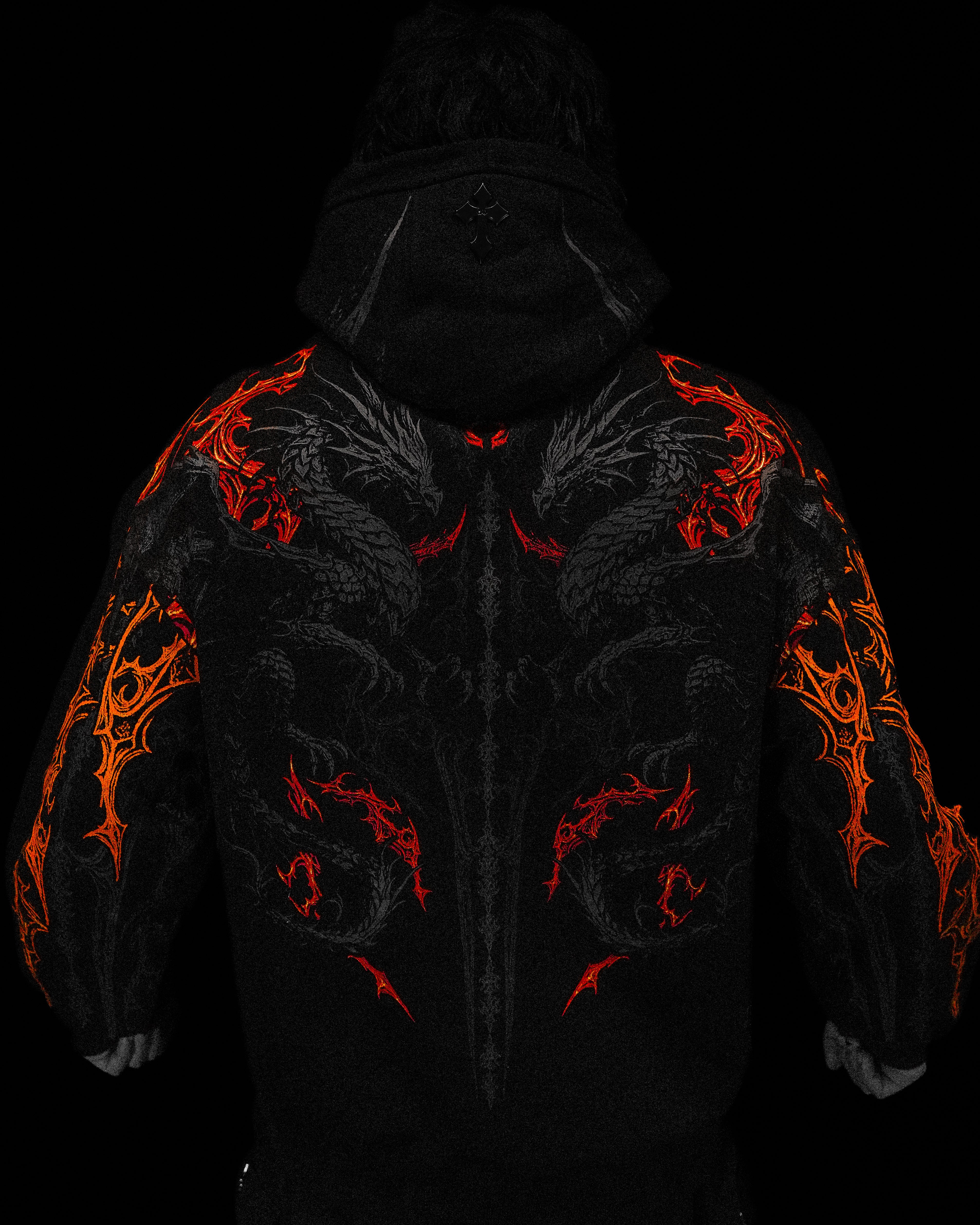 Dragon Blade Oversized Pullover Hoodie [INFERNO] – Breathedivinity