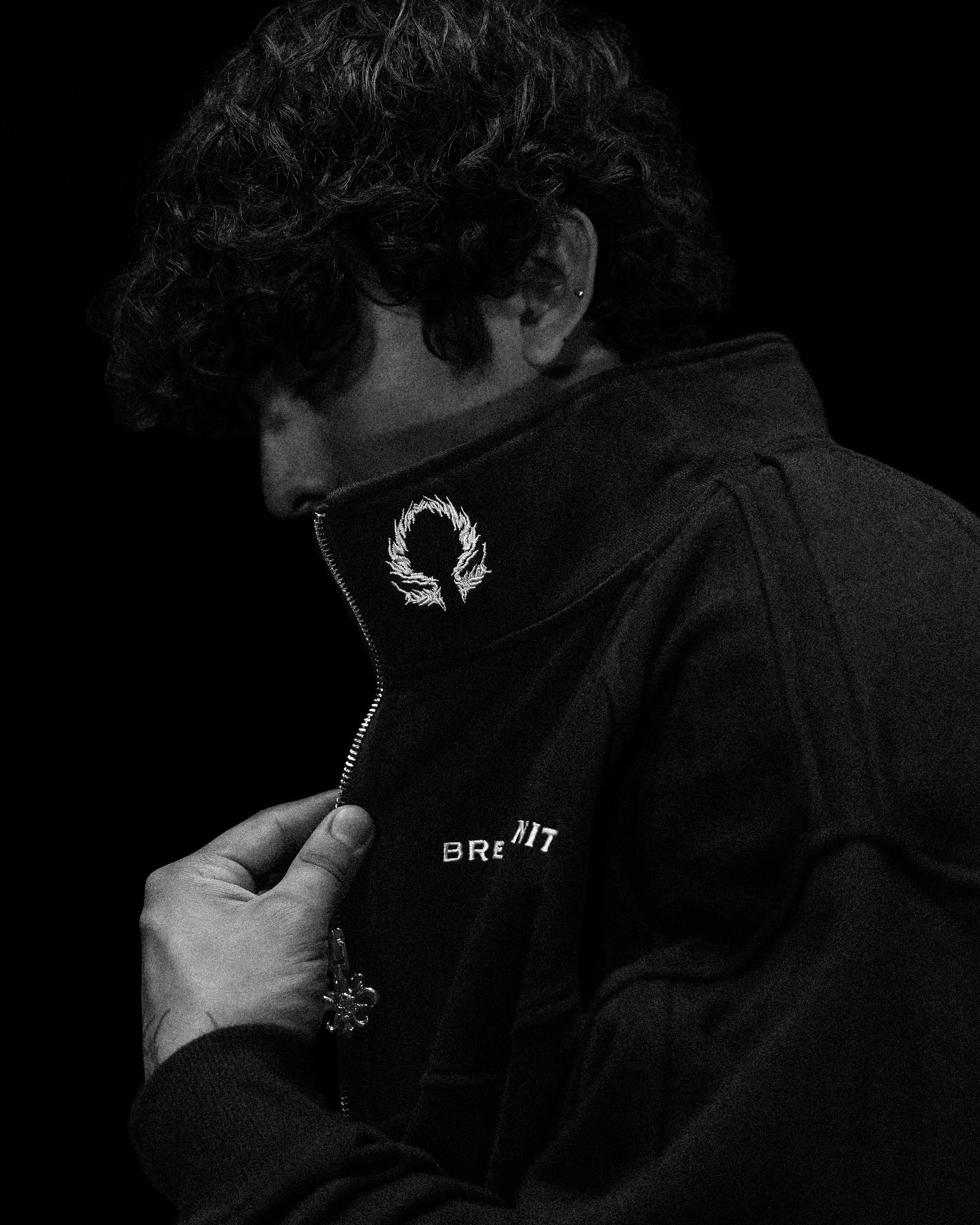 Deconstructed Oversized Cut & Sew Panel Full Zip Jacket [VOID