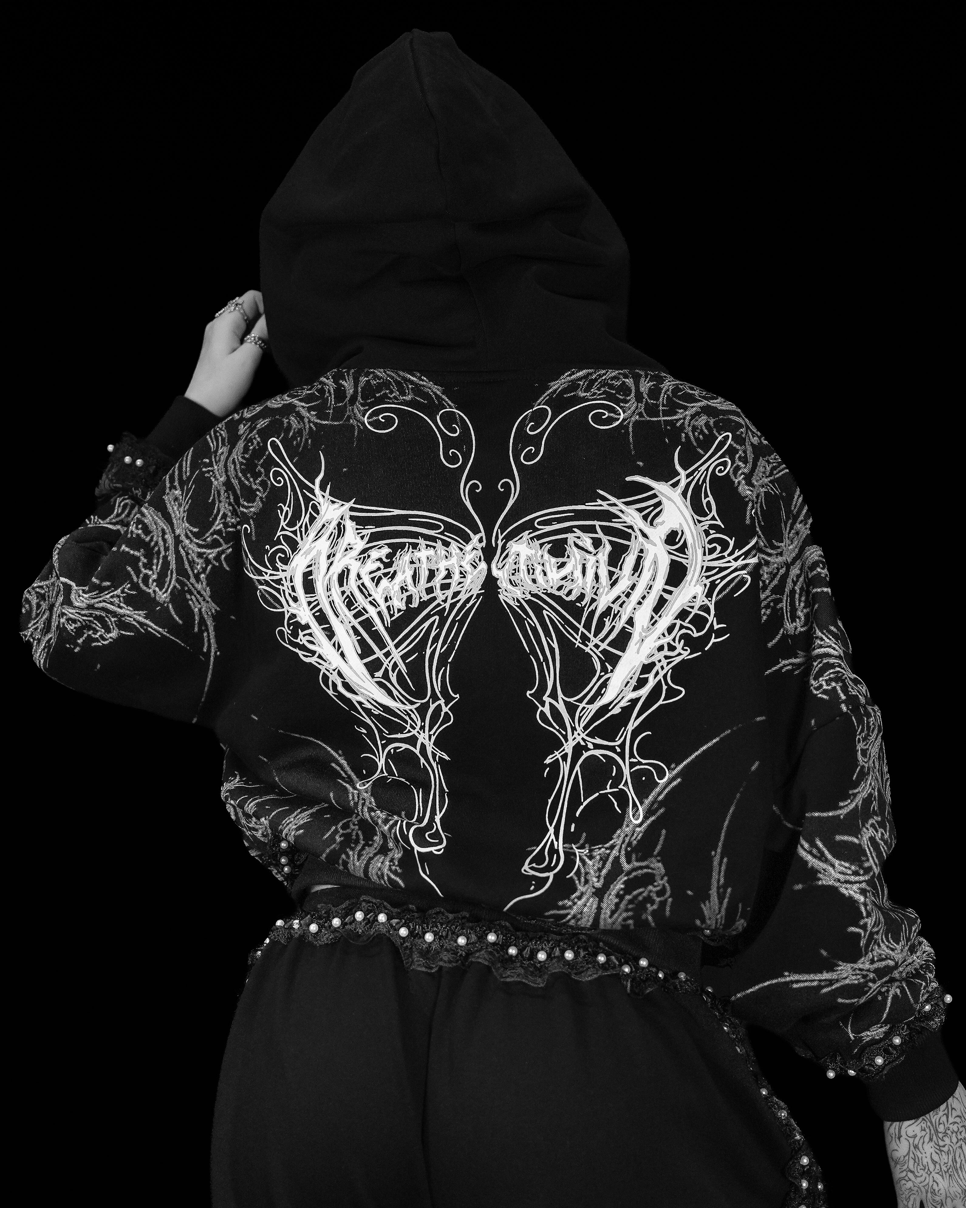 Women's Faerie Zip-up Hoodie [OBSIDIAN] – Breathedivinity