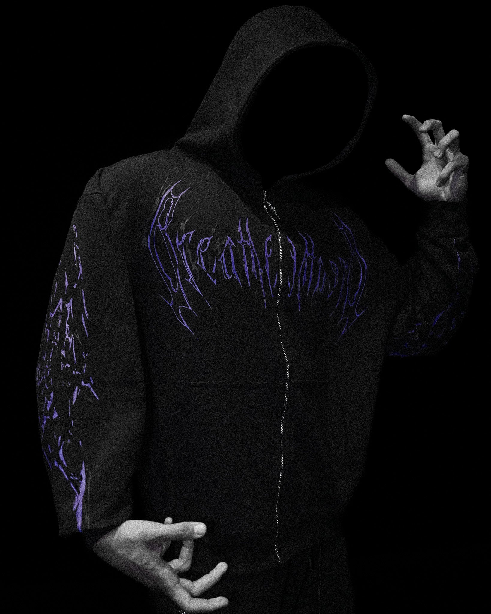 Deathkeeper Oversized Zip-up Hoodie [DUSK] – Breathedivinity