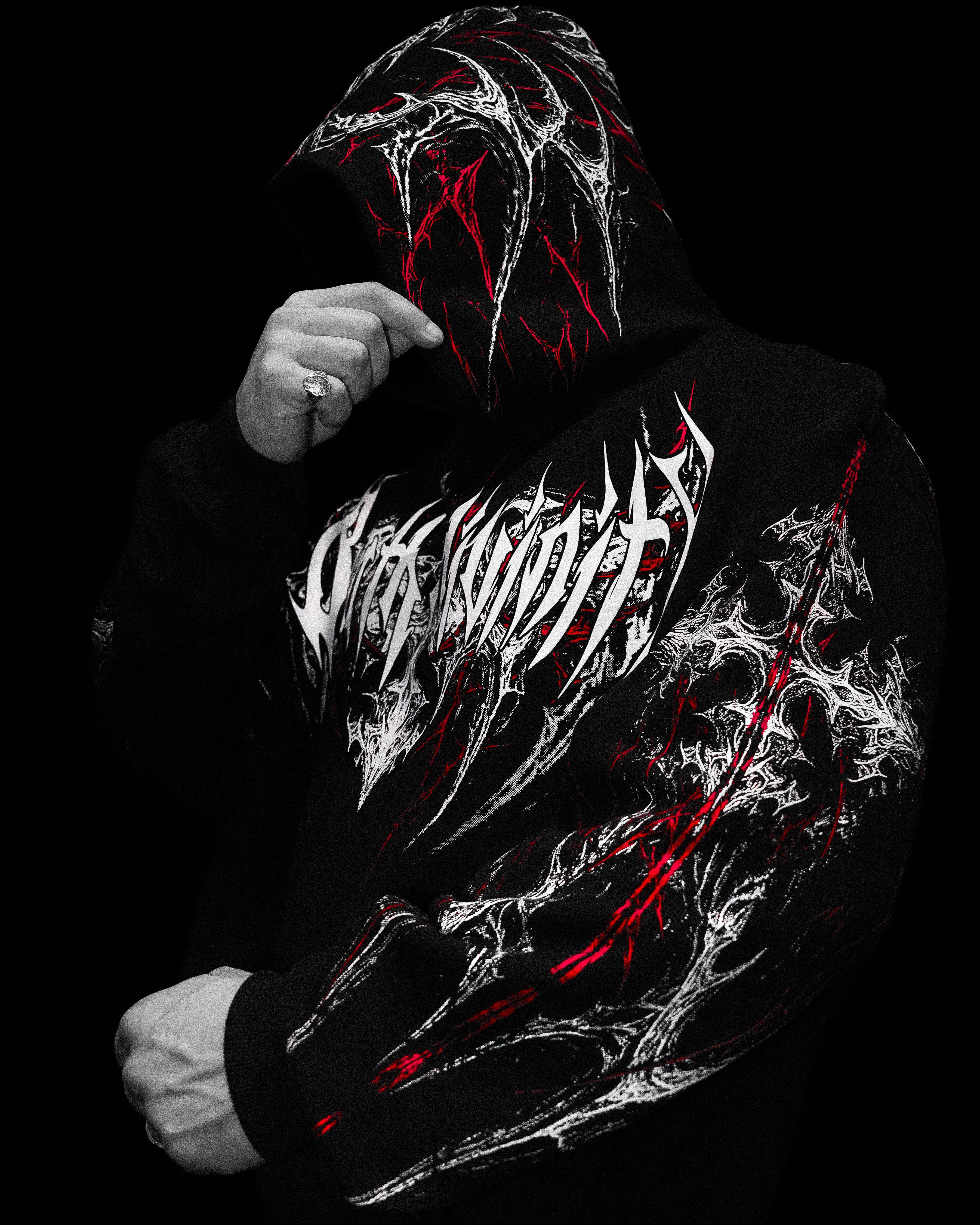 Prototype X Oversized pullover hoodie [HEAVENLY RED