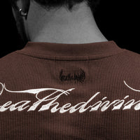 Oversized Elegance Waffle Henley [HAZELNUT]