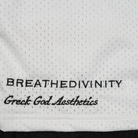 Skeletal Embroidered Bodybuilding mesh shorts [DIVINE WHITE]