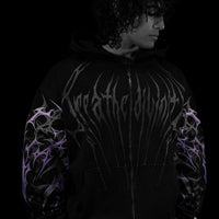 Immortality Oversized Zip-Up Hoodie [DUSK]