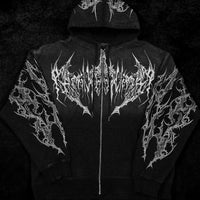 Deathwing Oversized Zip-up Hoodie [SMOKE]