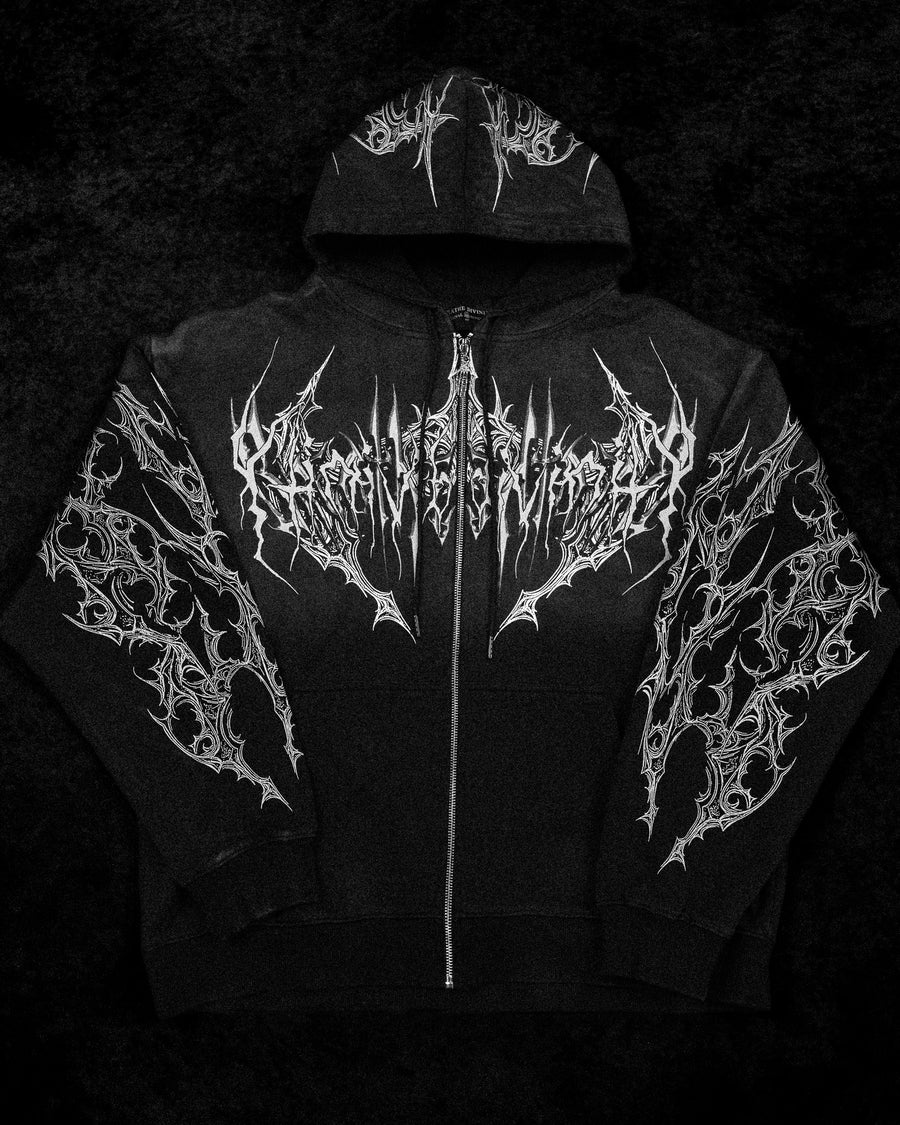 Deathwing Oversized Zip-up Hoodie [SMOKE]