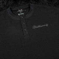 Oversized Elegance Waffle Henley [BLUEBERRY MUFFIN]