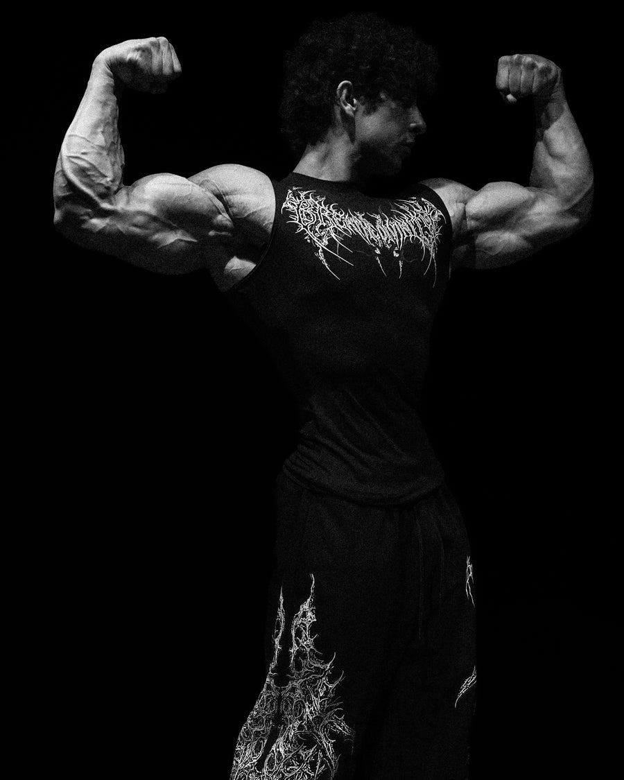Void Tech™ Cyber Skeleton Cut-off Delt Compression [VOID BLACK]