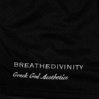 Skeletal Embroidered Bodybuilding mesh shorts [VOID BLACK]