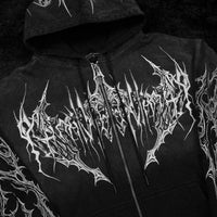 Deathwing Oversized Zip-up Hoodie [SMOKE]