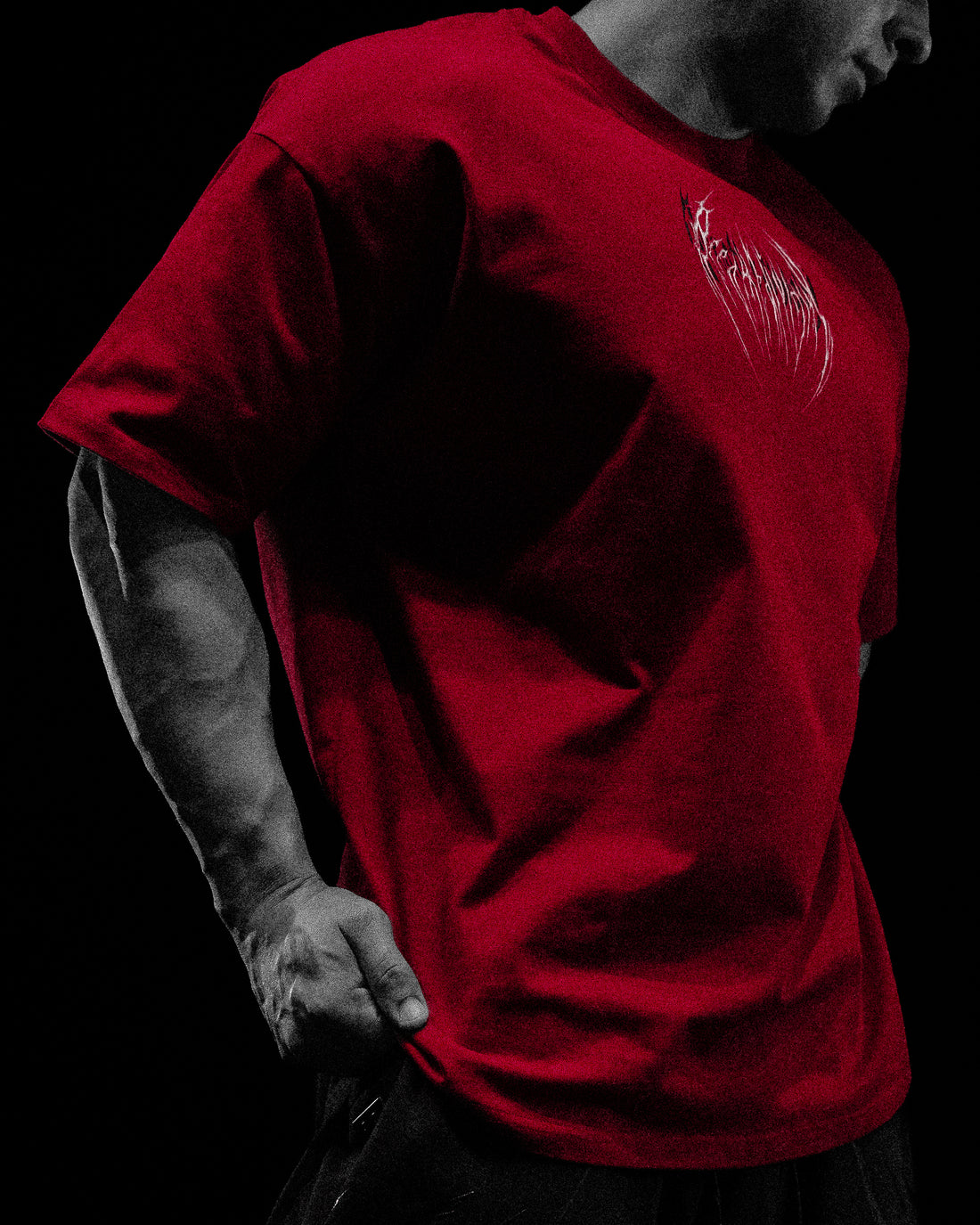 Eclipse Oversized T-shirt [CRIMSON]