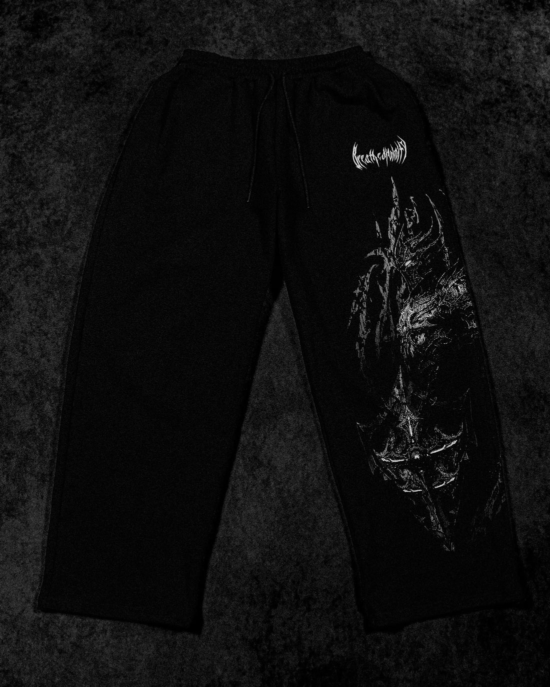 Fallen Knight Uncuffed Banana shape sweatpants [VOID BLACK]