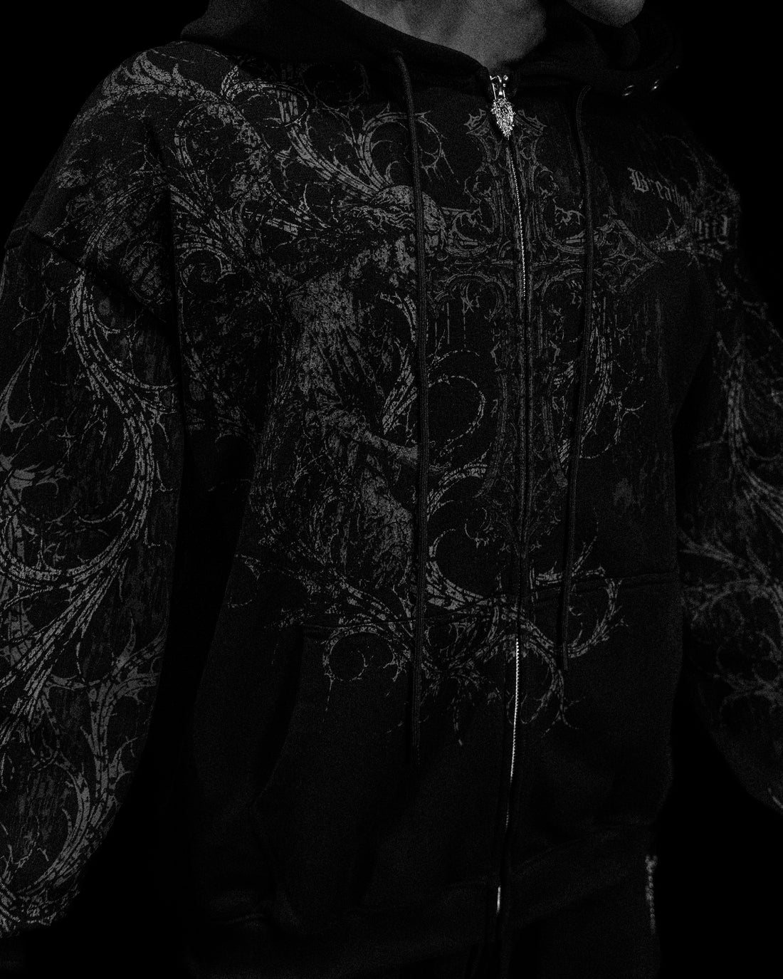 Sanctuary Oversized Zip-up Hoodie [VOID BLACK]