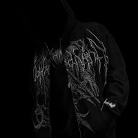 Grim Reaper Embroidered Oversized Zip-up Hoodie [GHOST]