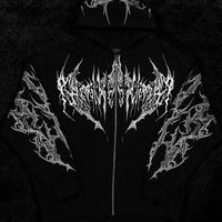 Deathwing Oversized Zip-up Hoodie [VOID BLACK]