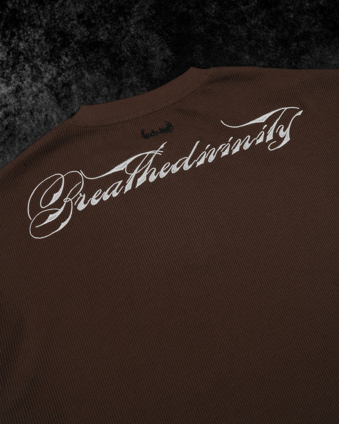 Oversized Elegance Waffle Henley [HAZELNUT]