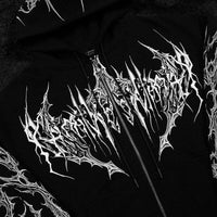 Deathwing Oversized Zip-up Hoodie [VOID BLACK]