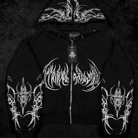 Women's Scarlet Kiss Cropped Zip-up Hoodie [ECLIPSE]