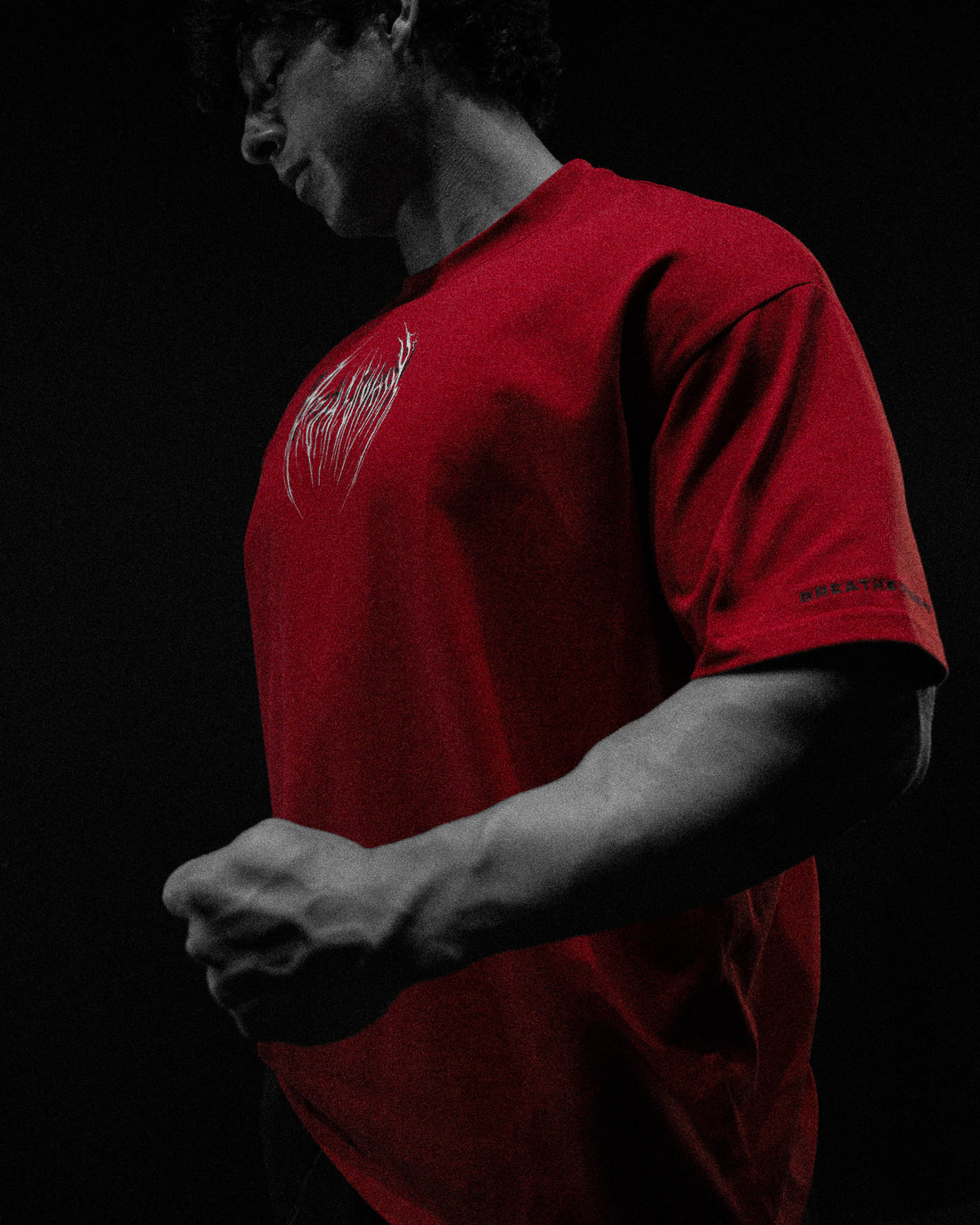 Eclipse Oversized T-shirt [CRIMSON]