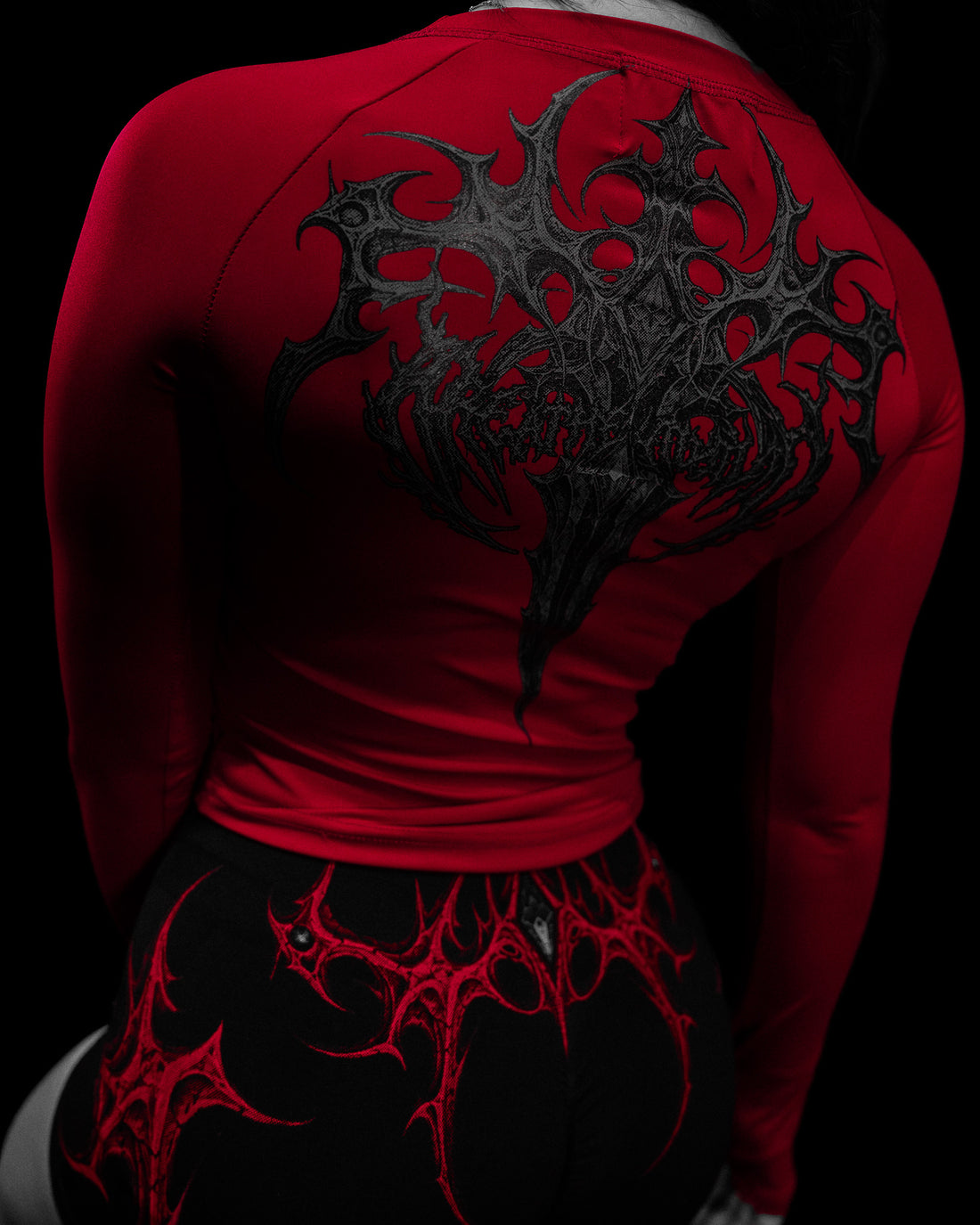 Void Tech™ Cursed Relic Long sleeve compression [CRIMSON RED]