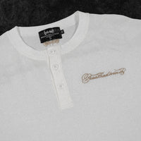 Oversized Elegance Waffle Henley [IVORY]