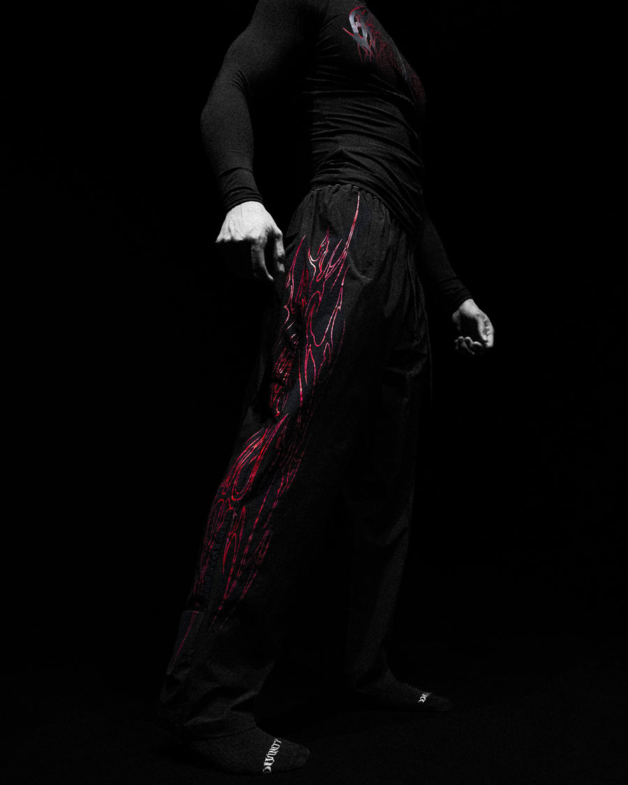 Dark Shadow Uncuffed Trackpants [HELLFIRE RED]