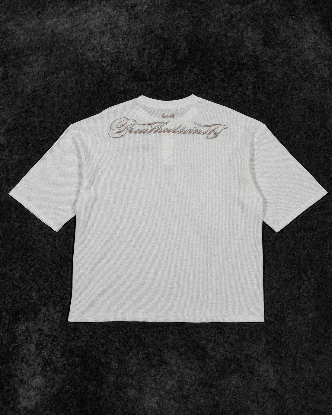 Oversized Elegance Waffle Henley [IVORY]