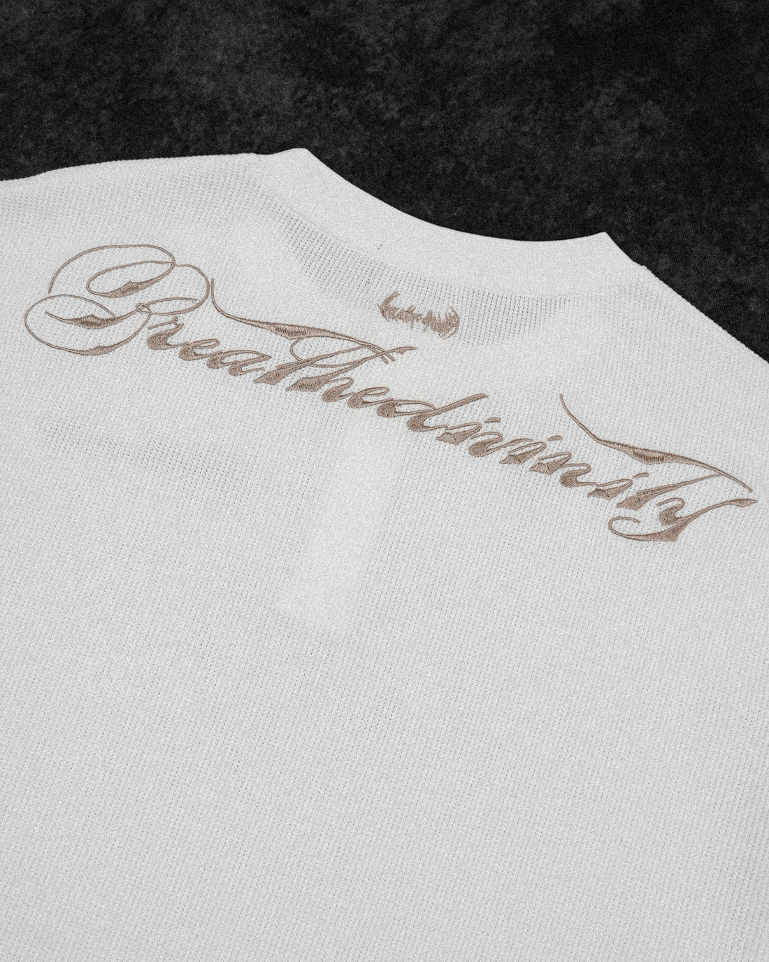 Oversized Elegance Waffle Henley [IVORY]