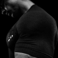 Doom Tech™  Armored Venom Texture Short sleeve Compression [DARKNESS]