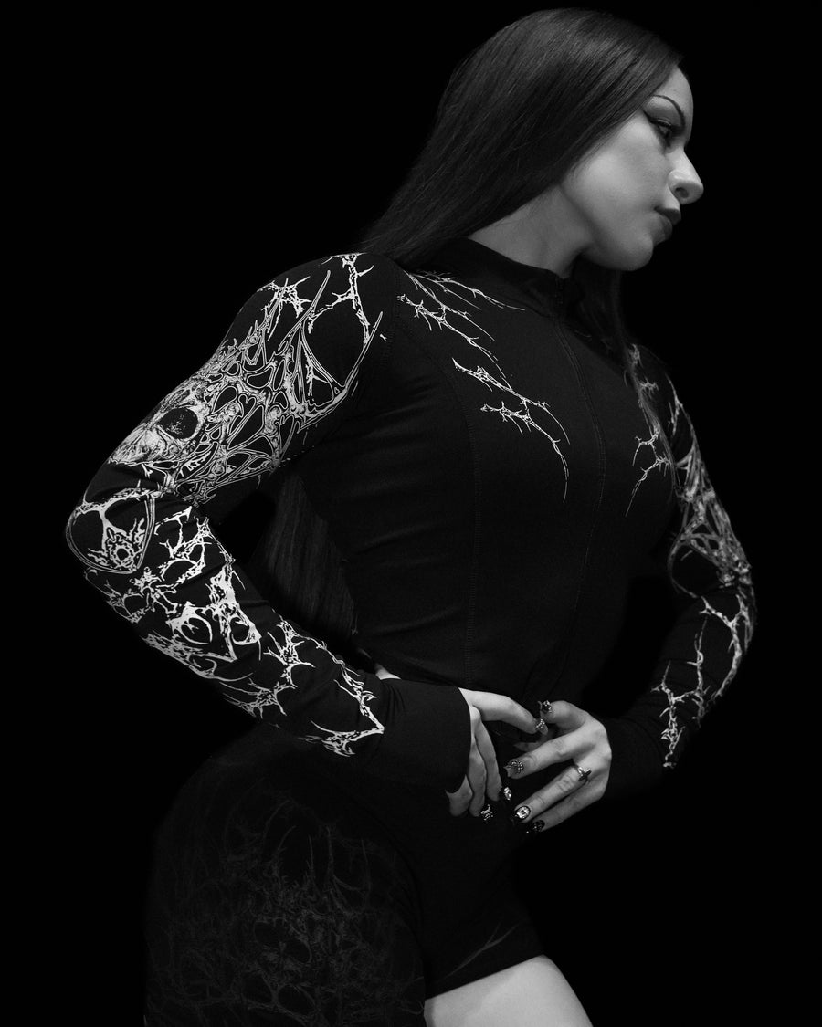 Women's Void Tech™ Widowmaker Zip-up Compression Jacket [VOID BLACK]