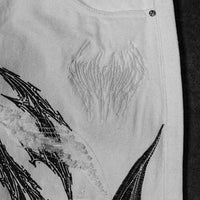 Soul Decay Oversized Distressed Denim Jeans [DIVINE WHITE]