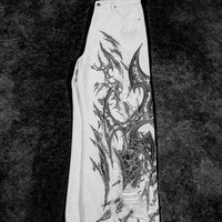 Soul Decay Oversized Distressed Denim Jeans [DIVINE WHITE]
