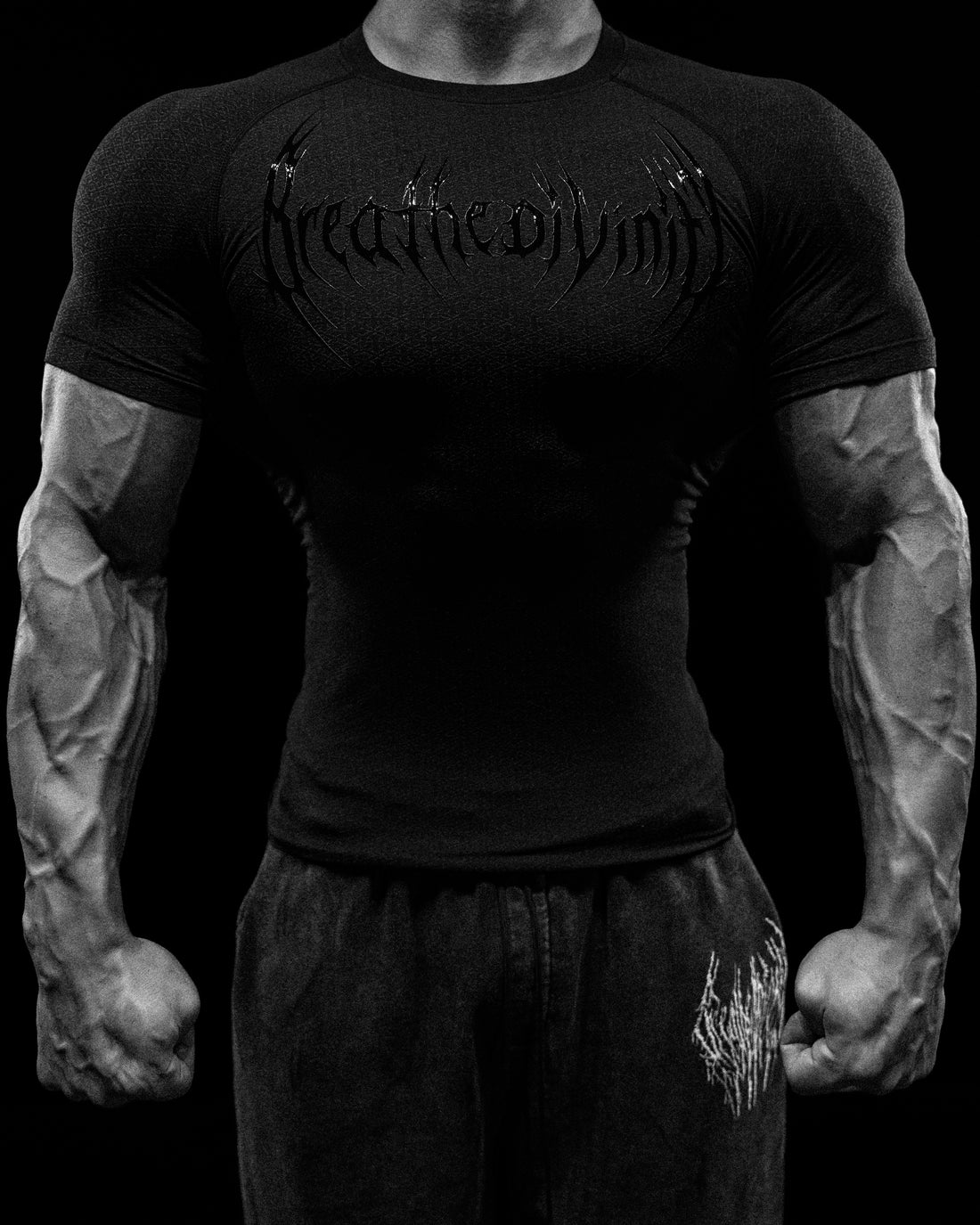 Doom Tech™  Armored Venom Texture Short sleeve Compression [DARKNESS]