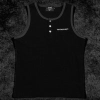 Metallic Henley Cut-off [MIDNIGHT]