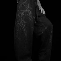 Women's Eternal Blade Banana Shaped Uncuffed Sweatpants [DARKNESS]