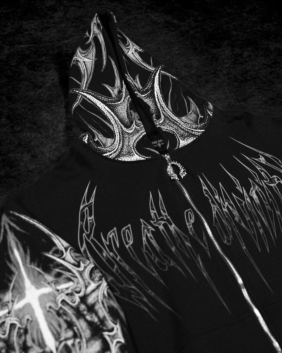 Death Blight Oversized Zip-Up Hoodie [VOID BLACK]