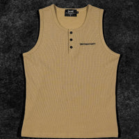 Metallic Henley Cut-off [TAUPE]