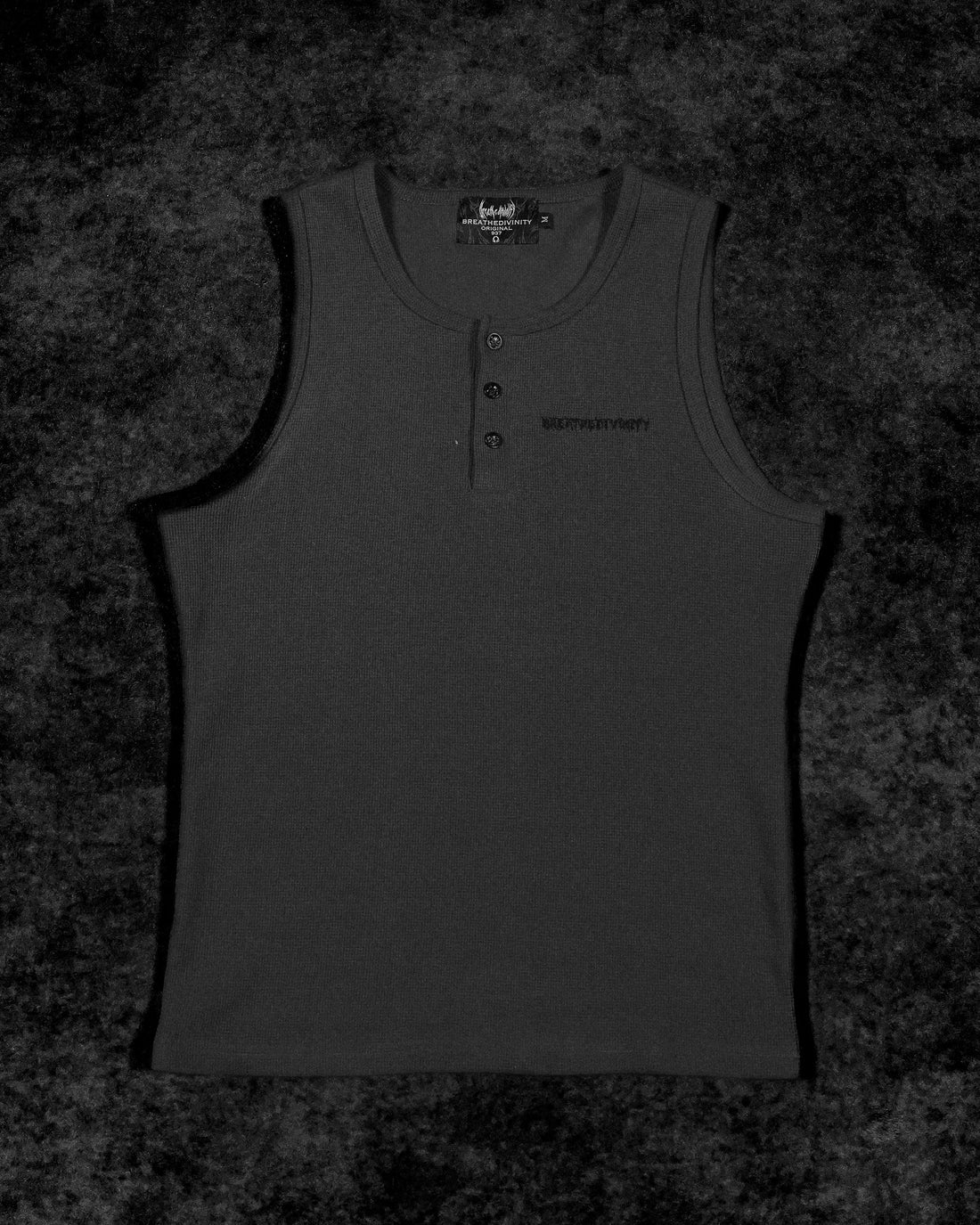 Metallic Henley Cut-off [PURGATORY GREY]