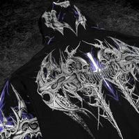 Death Blight Oversized Zip-Up Hoodie [HOLLOW PURPLE]