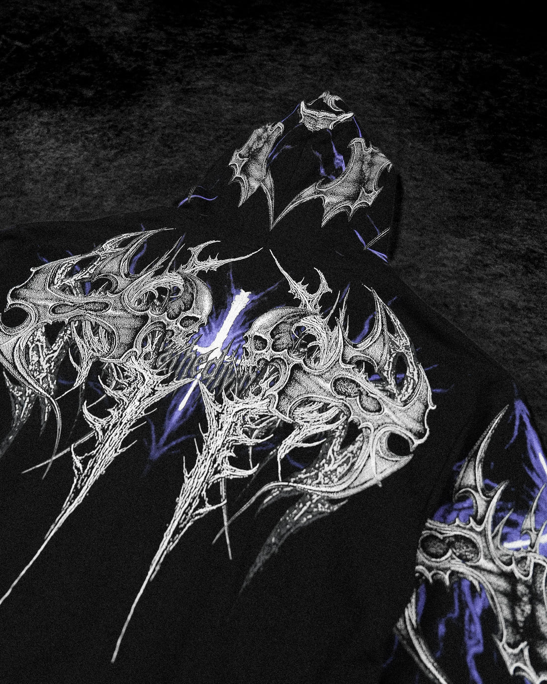 Death Blight Oversized Zip-Up Hoodie [HOLLOW PURPLE]