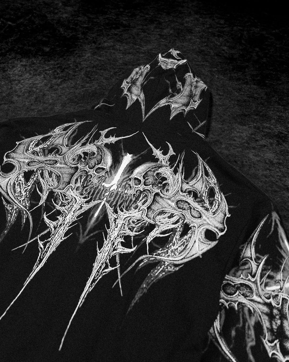 Death Blight Oversized Zip-Up Hoodie [VOID BLACK]