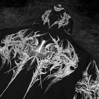 Death Blight Oversized Zip-Up Hoodie [VOID BLACK]