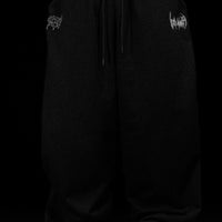 Essential Embroidery 937  Banana shape sweatpants [VOID BLACK]