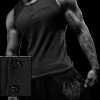 Metallic Henley Cut-off [PURGATORY GREY]