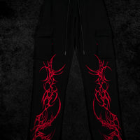 Women's Scarlet Kiss Cargo Sweatpants [NIGHTMARE]