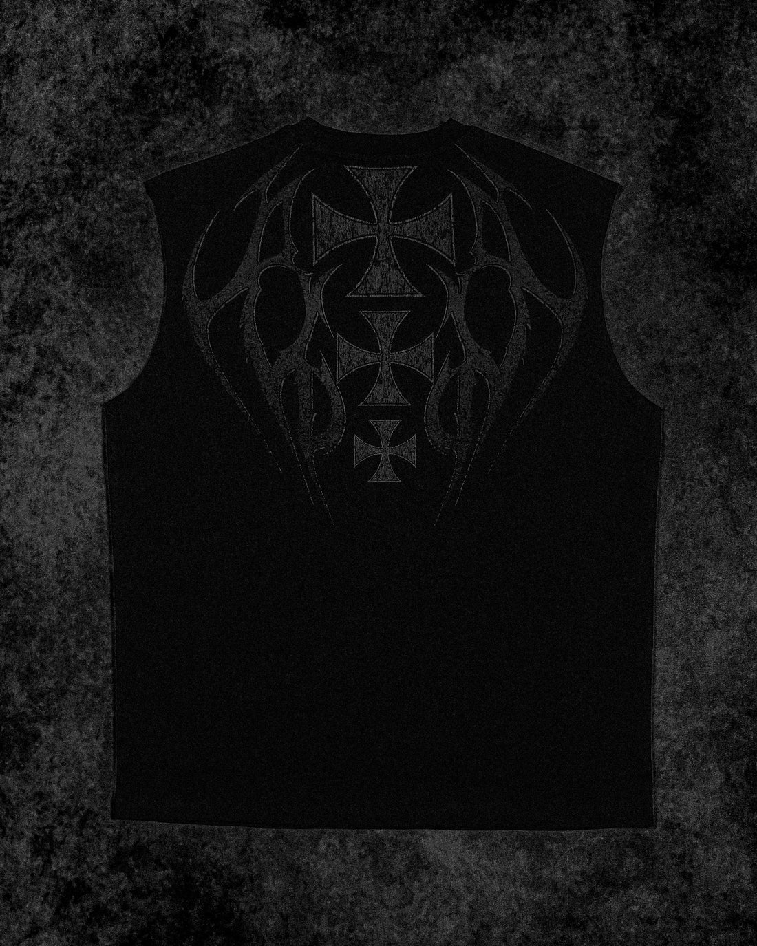 Armored Cut-off Tee [DARKNESS]