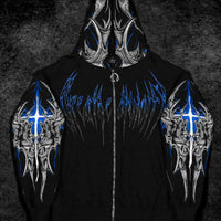 Death Blight Oversized Zip-Up Hoodie [PULSE]