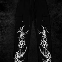 Women's Scarlet Kiss Cargo Sweatpants [VOID BLACK]