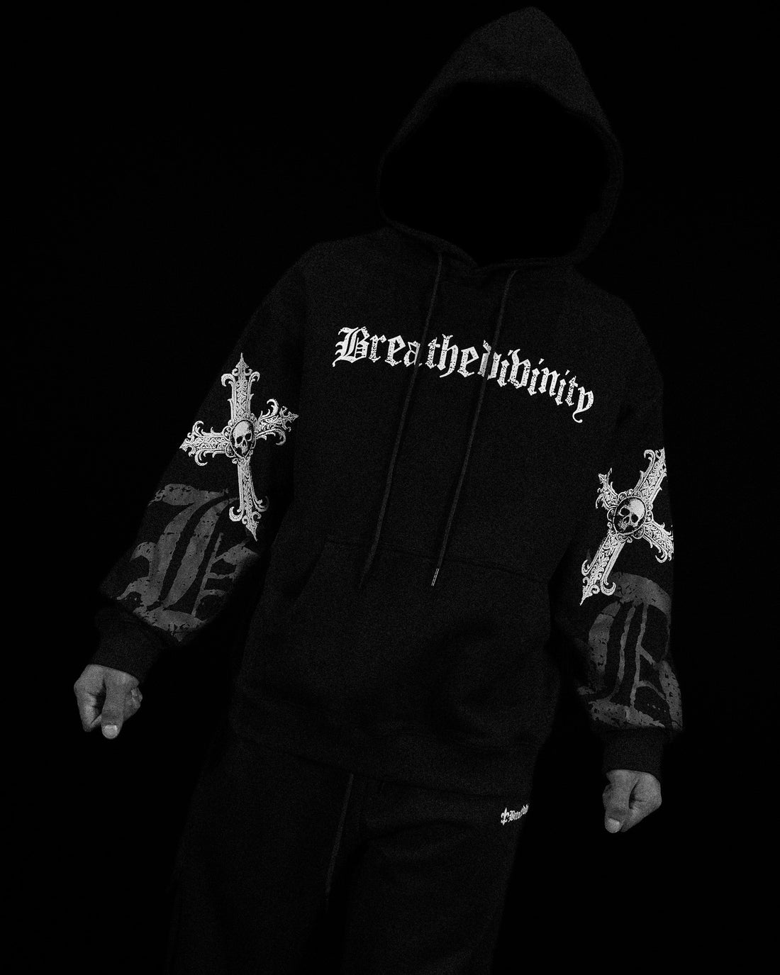 Elegant Oversized pullover hoodie [VOID BLACK] – Breathedivinity