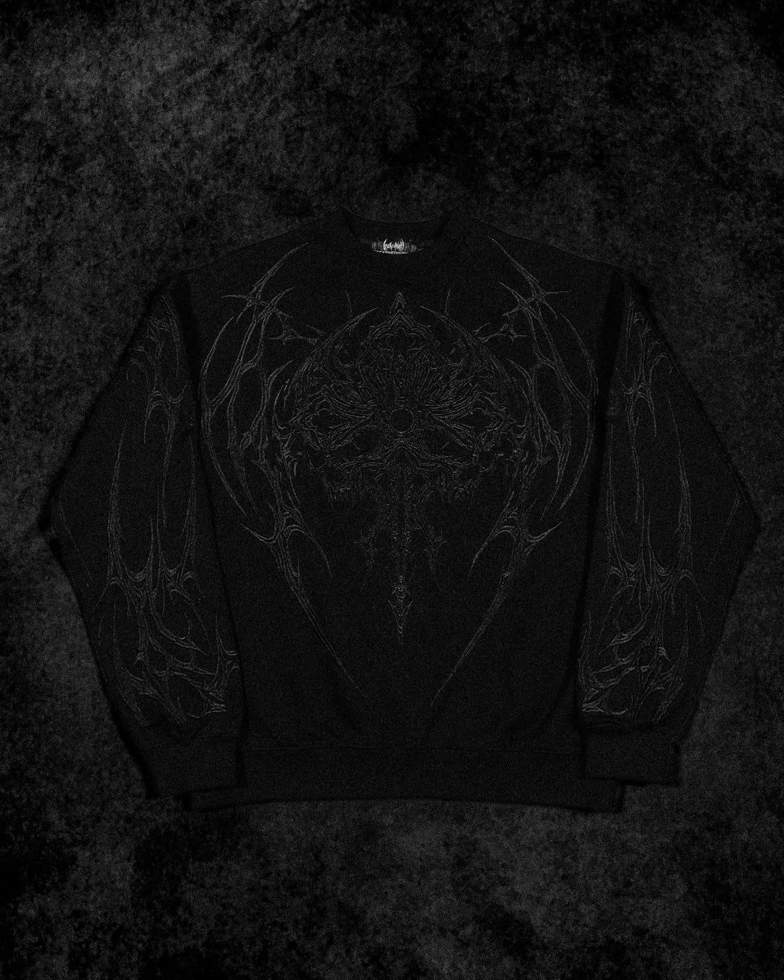 Vengeance Embroidery Oversized Crewneck [SHADOW]